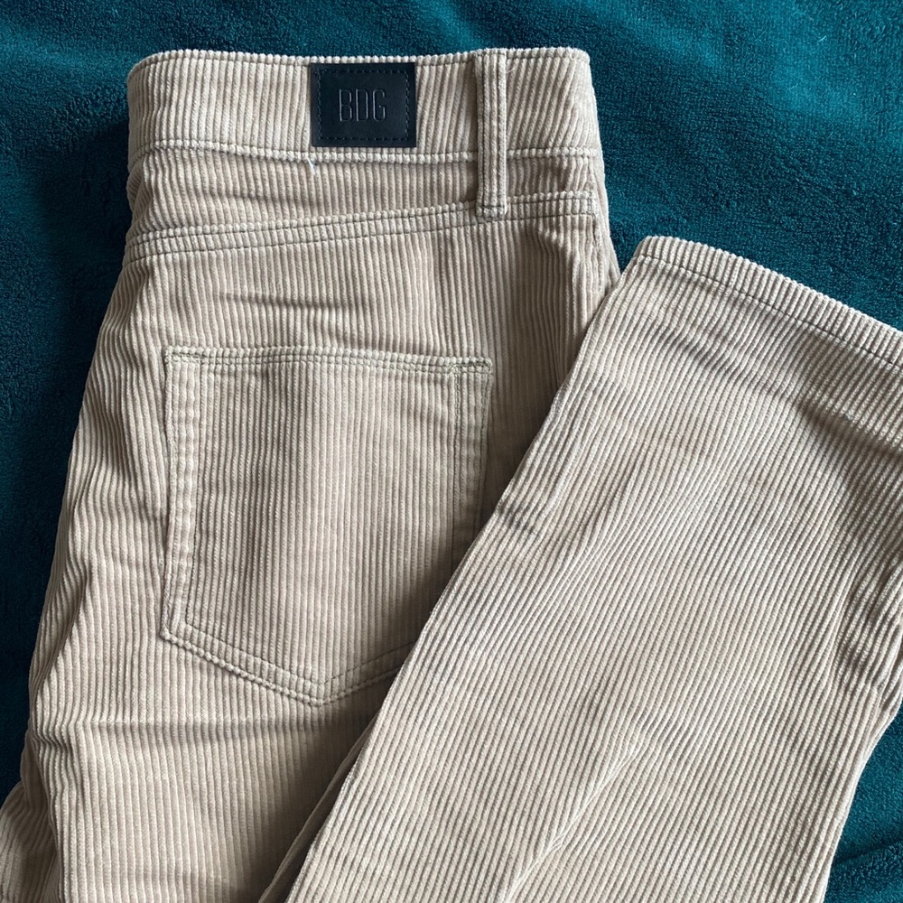 BDG Tan Corduroy Mom Jeans